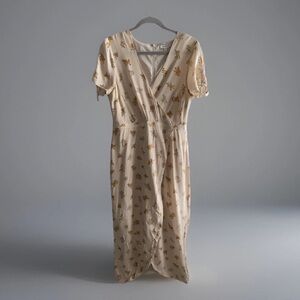 Madewell Women’s Size 10  Field Bouquet Floral Faux Wrap Silk Maxi Dress‎